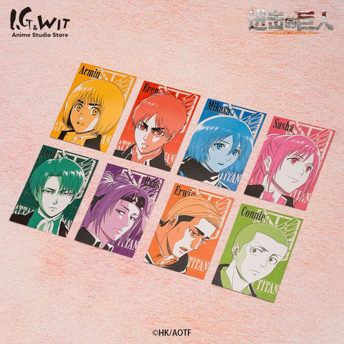I.G WIT 进击的巨人-VIVID-Visual Card卡牌形钥匙扣套装动漫周边 - 图2