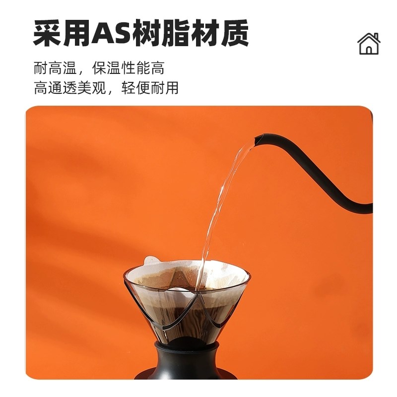 HARIO十字星02号树脂聪明杯V60手冲咖啡滤杯无限滤杯咖啡杯SSDM - 图2