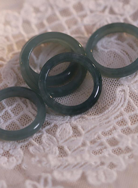 非金属玻璃戒指 白茶清欢树脂指环小红书同款冷淡风情侣戒指潮女