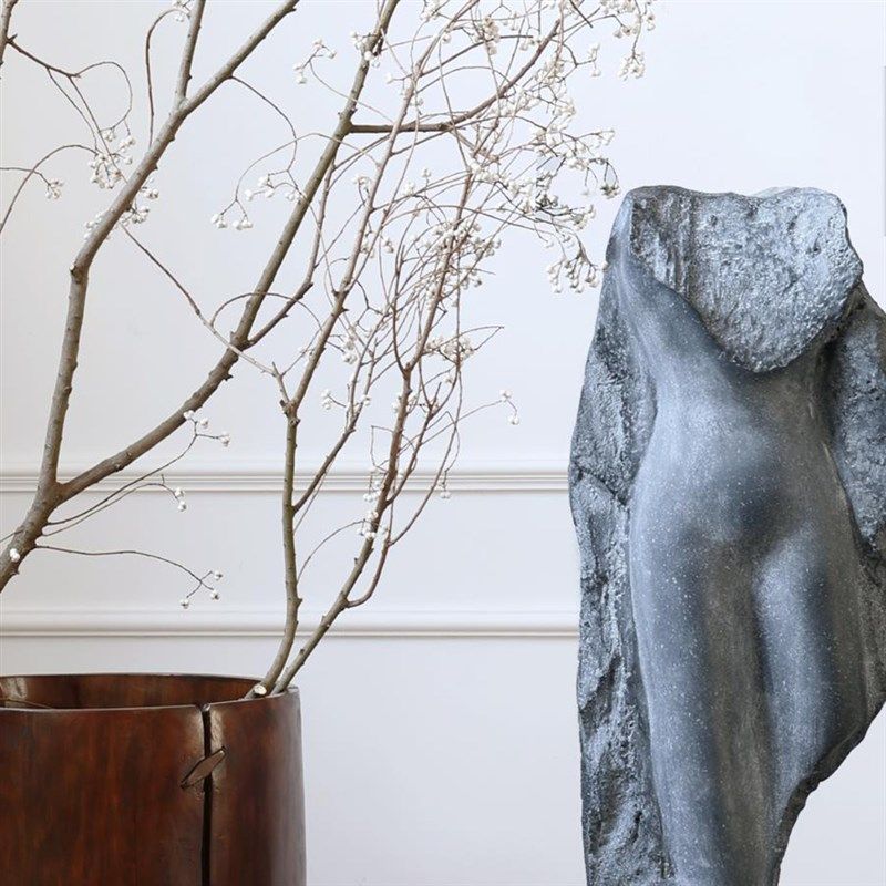 侘寂风绿植落地花器实木拼接桶客厅植物桶民宿装饰摆件度假大花缸,淘宝优惠券,粉丝福利购,淘宝优惠卷