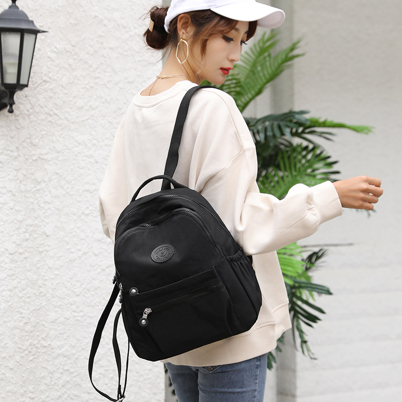 牛津布双肩包2021年新款女式背包尼龙防水轻便大容量帆布书包简单,淘宝优惠券,粉丝福利购,淘宝优惠卷