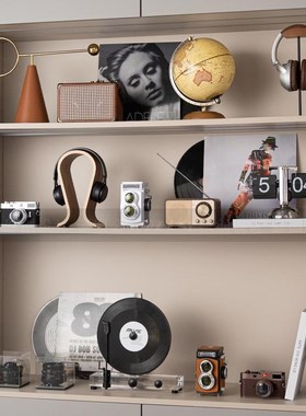 现代摄影主题相机模型高级感书架摆件售楼处样板间餐边柜酒柜摆设