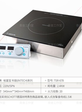 裕富宝科能INTECH商用嵌入式电磁炉大功率2.4KW超Q温保护TSR-678B