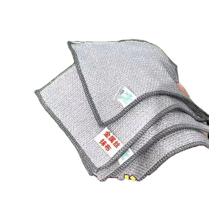 1钢丝抹布做饭厨房家务清洁布刷碗不沾油银丝抹布