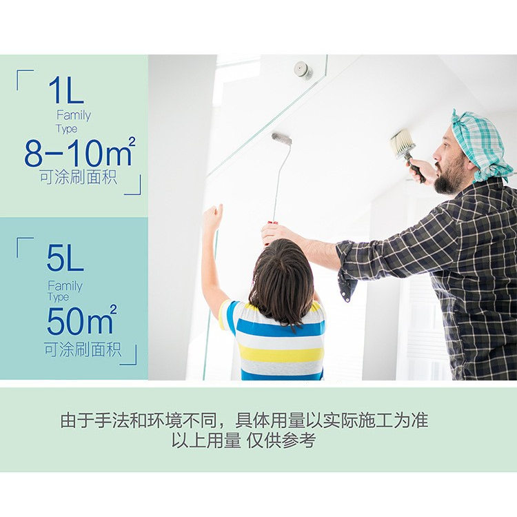 Yibaili clean-smell antibacterial and mildew-proof interior latex paint