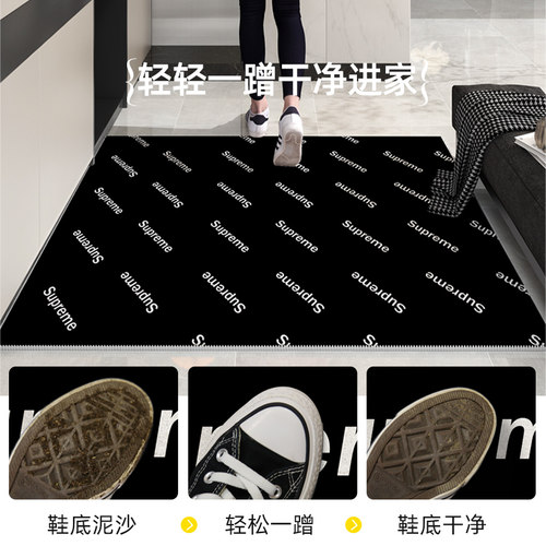 入户门地垫简约进门垫子家用玄关门口F地毯门外防滑耐脏脚垫可定 - 图0