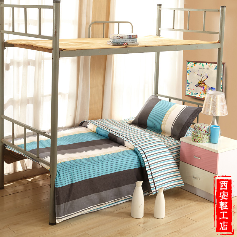 学生宿舍单人床被套床单简约三件套被子褥子枕芯0.91.2米床上用品 - 图1