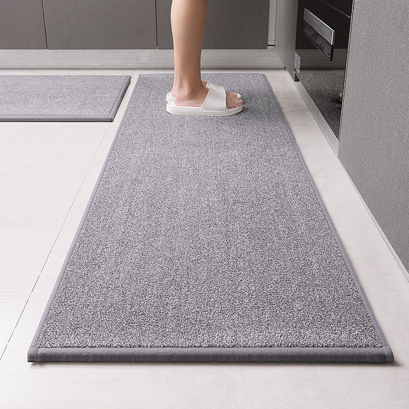 Special kitchen long floor mat, water-absorbent, anti-slip, r-oil-proof, wipeable, washable, anti-dirty floor mat, l-shaped entry door door carpet