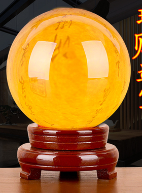 避火龙瓶子厨房摆件土陶瓶黄碎石水晶球摆件专享