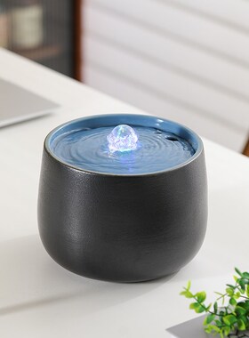 现代简约流水摆件喷泉循环水系水景玄关客厅卧室办公室桌上装饰品