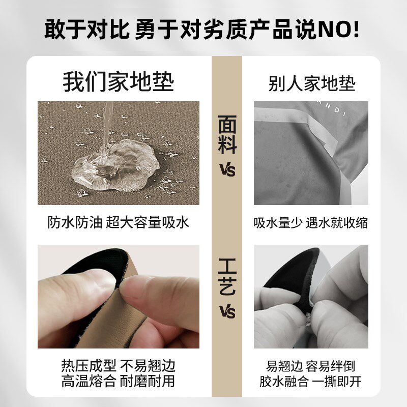 Kitchen floor mats are non-slip and oil-proof, wipeable and washable, diatom mud waterproof and dirt-resistant special carpet mats Y2024 new
