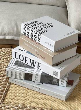 ins假书彷真书装饰品摆件酒书柜书房样板房书本桌面装饰拍照道具