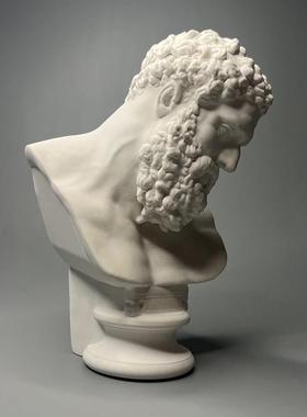 大力神头像复古罗马艺术石膏像雕塑美术素描教具桌面装饰摆件礼物