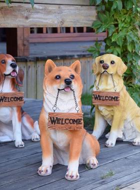 户外园林花园仿真动物卡通狗雕塑商场开业门口摆件家居庭院装饰品