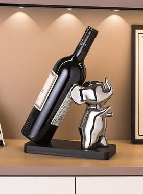 轻奢高档红酒架酒托摆件家居客厅酒柜电视柜装饰品创意餐边柜摆设