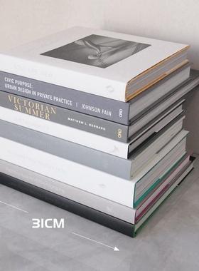 样板房装饰大画册 简约现代北欧风格黑白灰摆件 样板间真书装饰品