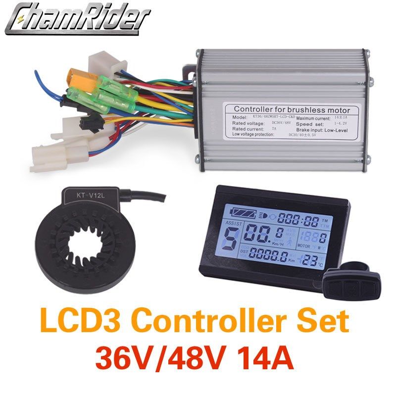 36V250W 48V350W控制器套件LCD3表显示屏PAS助力传感器电动车配件 - 图0