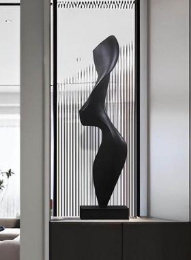 玄关落地摆件现代轻奢客厅电视柜装饰酒店大堂样板间艺术树脂雕塑