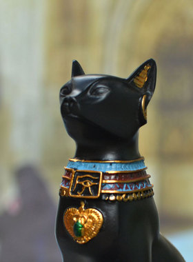 古埃及贝斯特店铺餐厅蜡烛台客厅装饰摆设猫神烛台书房办公室摆件