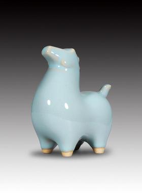 钧窑唐马摆件陶瓷窑变招财桌面装饰品马客厅玄关摆设特色毕业礼品