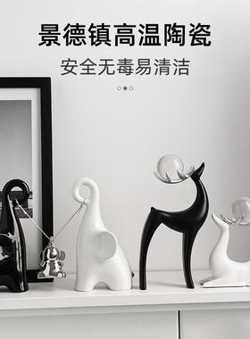 轻奢高档秋千象摆件家居客厅玄关电视柜酒柜装饰创意乔迁新居礼品