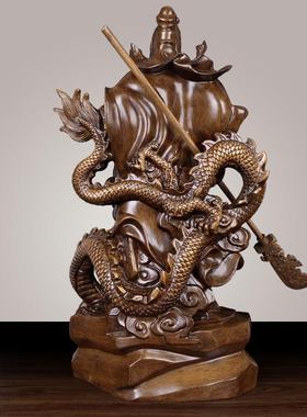 招财关羽关二爷武财神关公摆件店铺家用镇宅财神爷关公像供奉神像