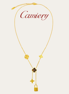 花瓣同心锁项链高级感轻奢小众