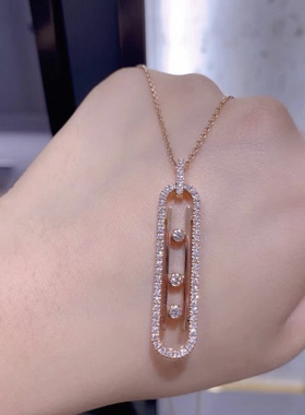 回形针项链女士简约轻奢小众精致