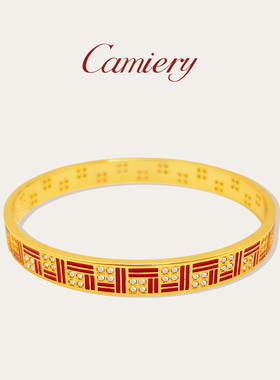 点钻传福手镯女轻奢手镯黄金仿真