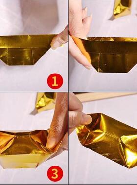 加厚元宝半成品切角4000个金纸银纸五彩印字厂家直销包邮折纸