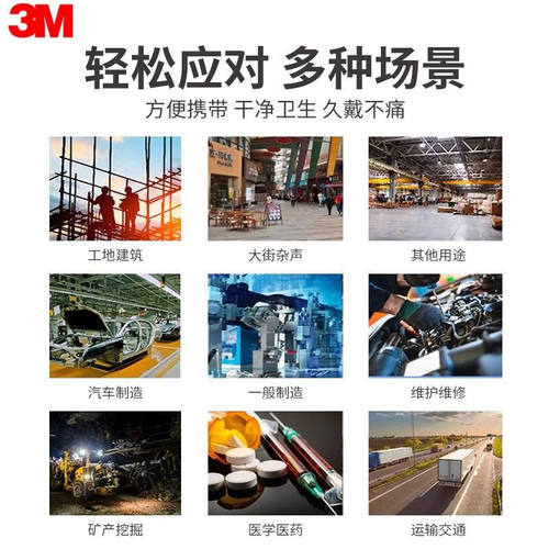 3M泡棉耳塞防噪睡眠工作学习防吵专用降噪超级隔音柔软舒适1100 - 图3