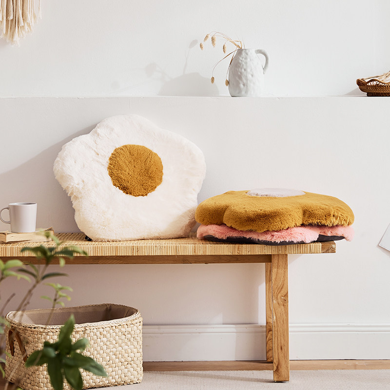 荷包蛋坐垫记忆棉坐垫子圆形花朵椅垫小荷包蛋飘窗软垫家用餐椅垫,淘宝优惠券,粉丝福利购,淘宝优惠卷