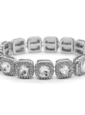 13mmb合金古巴项链时尚OL方块冰糖满钻链cuban link欧美嘻哈Chain