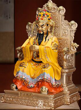 龙五爷神像广济龙王财神像彩绘五爷像五台山树脂财神爷真身摆件