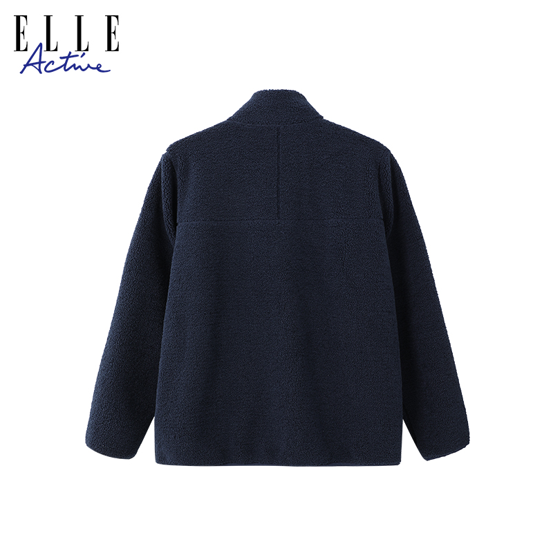 ELLE ACTIVE男装户外羊羔绒外套软糯颗粒绒夹克外套保暖立领外套 - 图0