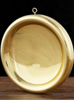 纯黄铜铜镜招财凹镜挂件门口阳台风水凹凸镜结婚凹凸小镜子