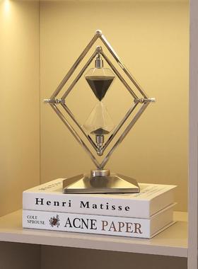 创意几何时间沙漏计时器摆件轻奢软装高级感小众办公室书房装饰品