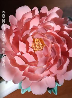 花开富贵 陶瓷手工牡丹花如意摆件轻奢高档客厅酒柜装饰乔迁礼品