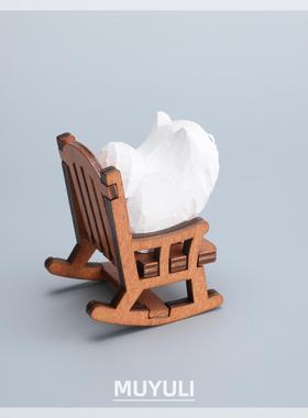 手工木雕萨摩耶丨生肖小狗桌面摆件装饰品可爱七夕教师节生日礼物