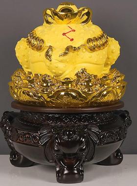 金蟾招财摆件三足蟾蜍店铺收银柜台开业礼物办公室前台高档大气装