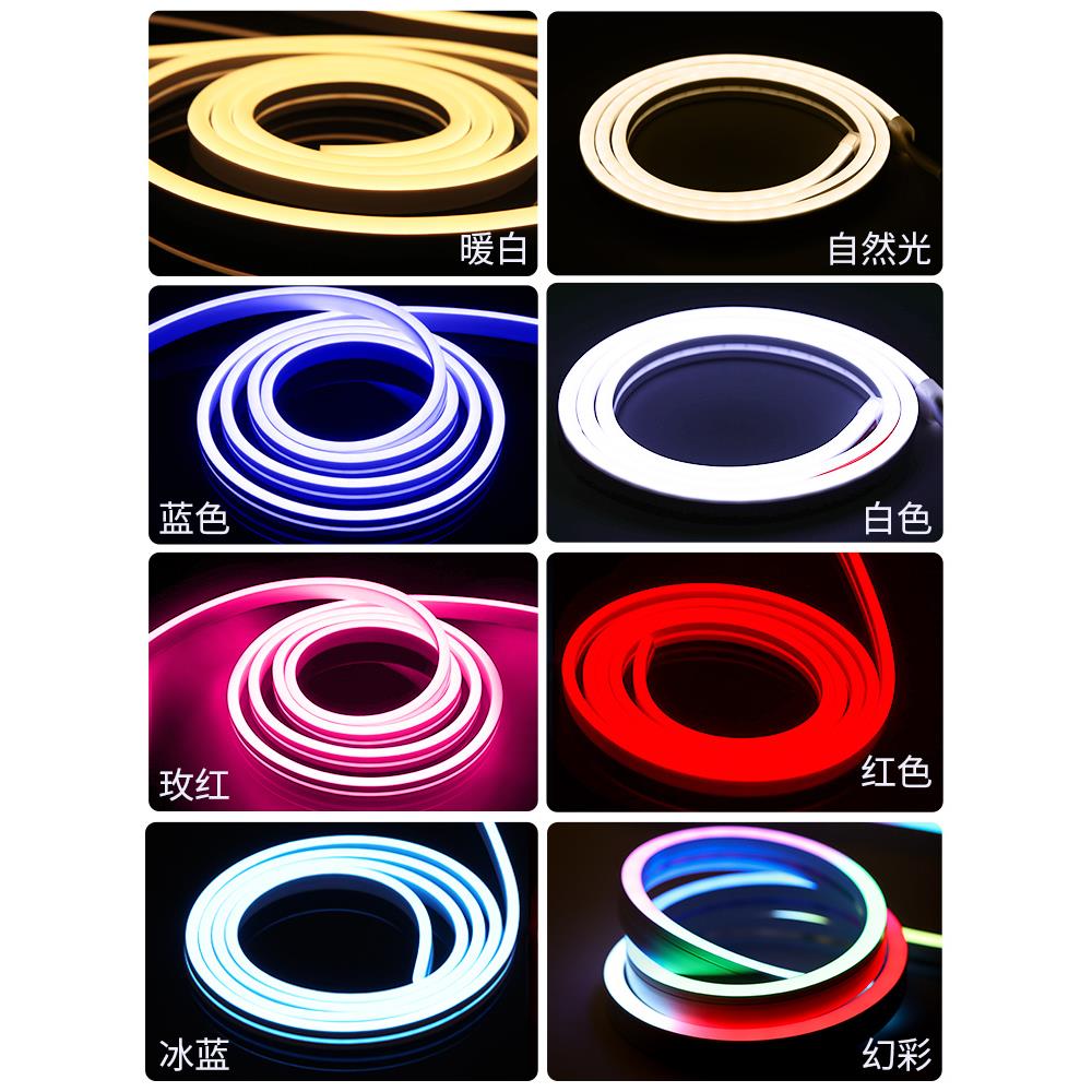 led可充电式灯带5v低压灯条电池款usb柔性霓虹矽胶软灯带条不插电 - 图0
