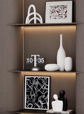现代简约酒柜装饰品客厅样板间高级感壁龛开放格陶瓷小众艺术摆件