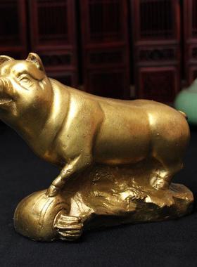 铜十二生肖家居摆件鼠牛虎兔龙蛇马羊猴鸡狗猪大小饰品