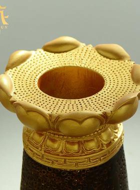 藏村手摇转轮底座树脂莲花客厅室内桌面用品转桶摆件装饰转筒