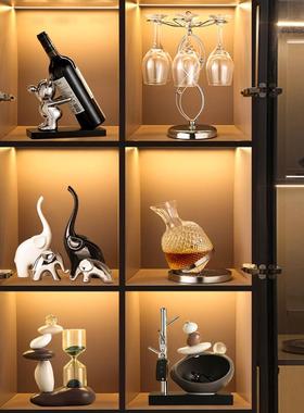 现代轻奢家居客电视柜厅酒柜餐边柜装饰品摆件红酒架杯架乔迁礼品