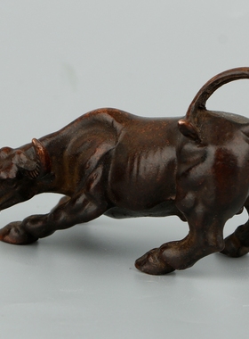 铜牛华尔街旺市牛家居办公室客厅车内招财茶桌茶宠装饰品礼品