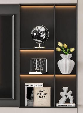 意式现代轻奢电视柜壁龛摆件高级感玄关办公室地球仪小众软装饰品