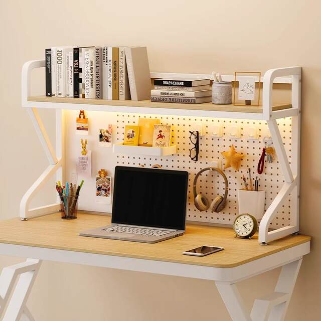 Desktop storage rack storage rack hole board computer desk iron bookshelf student desk simple storage rack