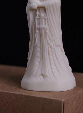 象牙果妈祖雕像湄洲岛海上圣母林默娘佛像摆件工艺品