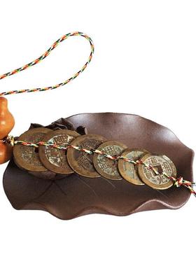 五帝钱真品门对门铜钱保真压门槛套装挂件铜葫芦古币六帝十帝